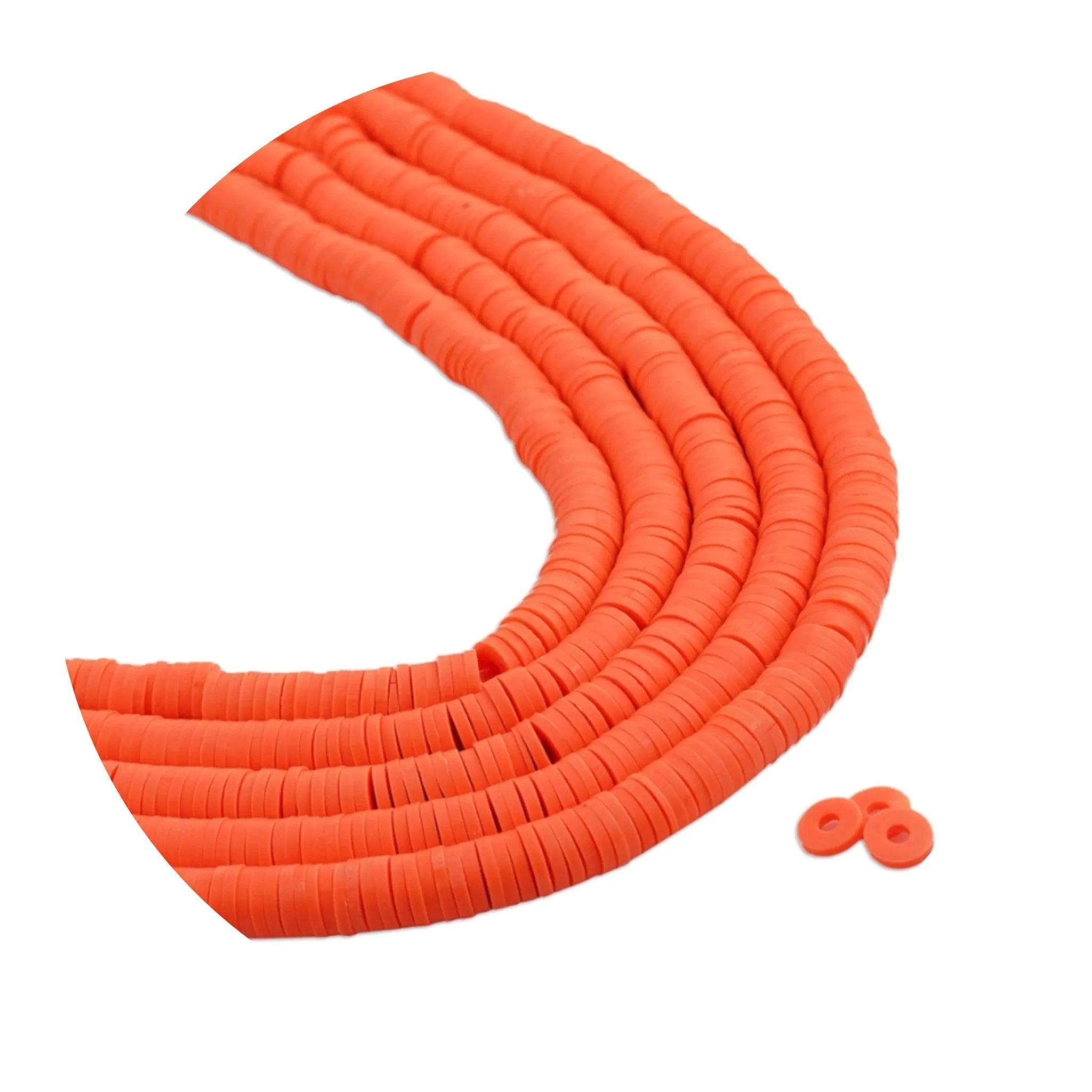 Heishi Polymer Clay Disc Beads - Sunrise Orange (3200 beads) - DIY Craft Warehouse DIY Craft Warehouse
