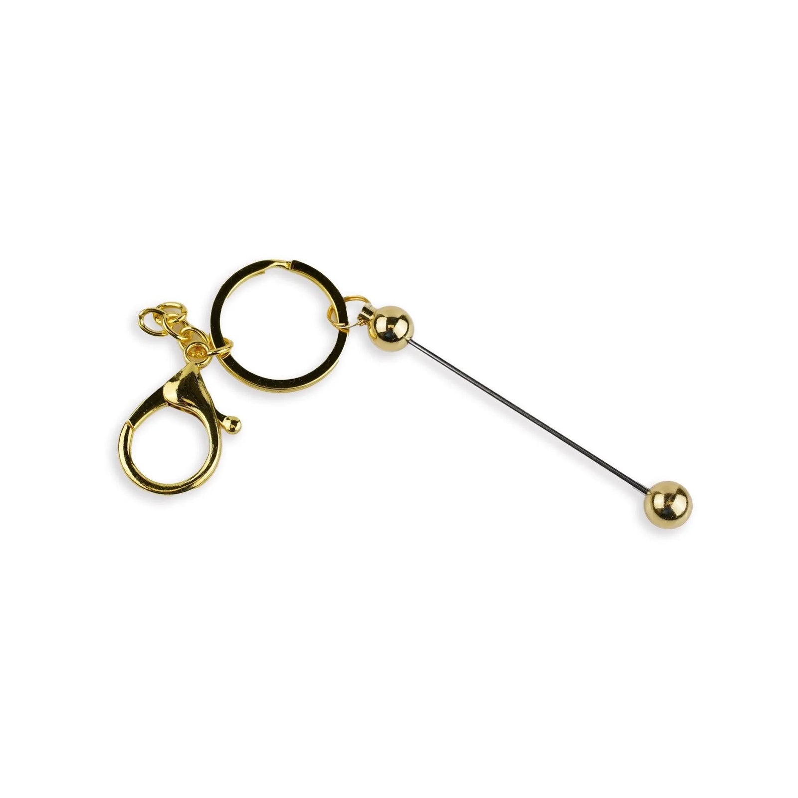 Keychain Bead-Able with Lobster Claw - Gold - DIY Craft Warehouse