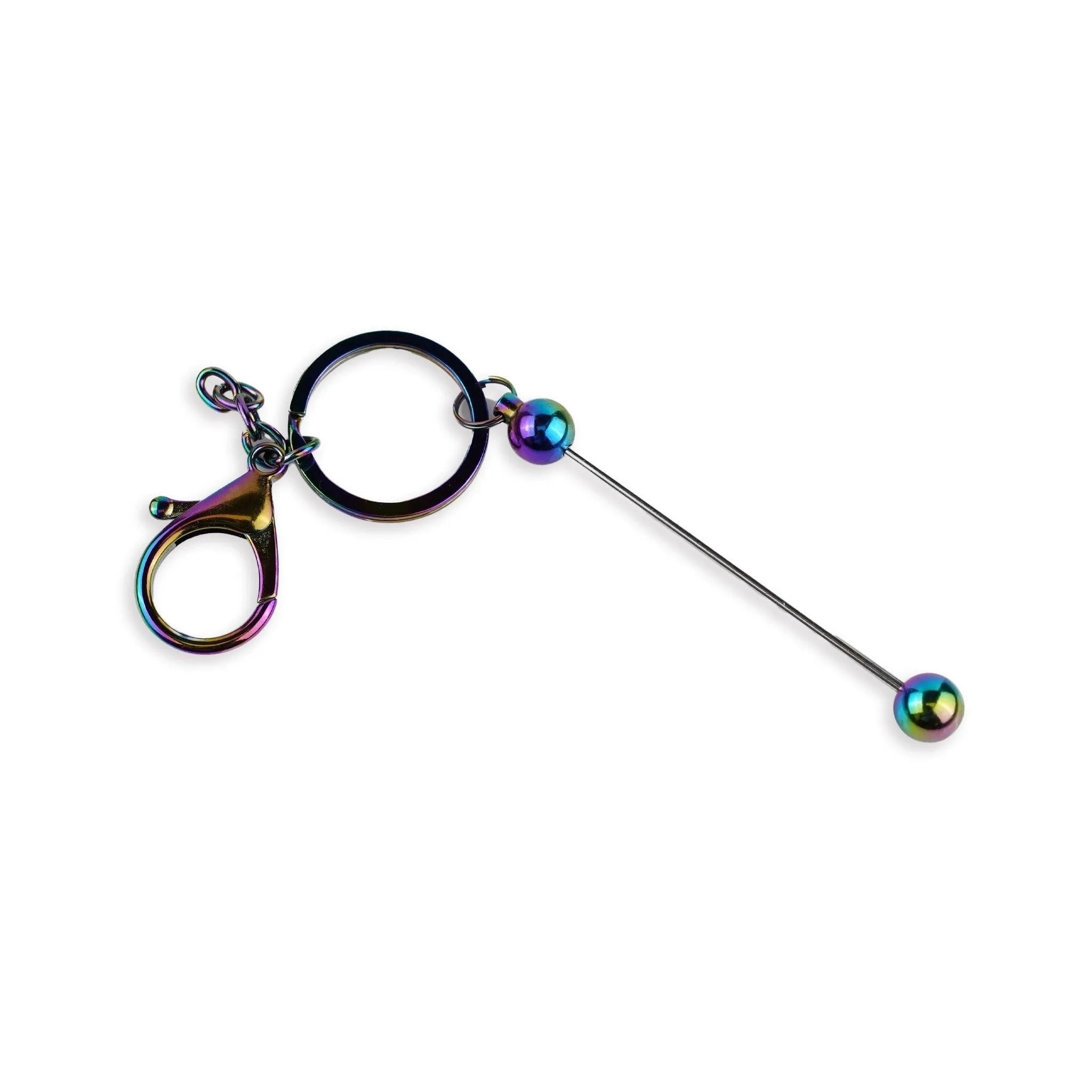 Keychain Bead-Able with Lobster Claw - Holographic - DIY Craft Warehouse DIY Craft Warehouse