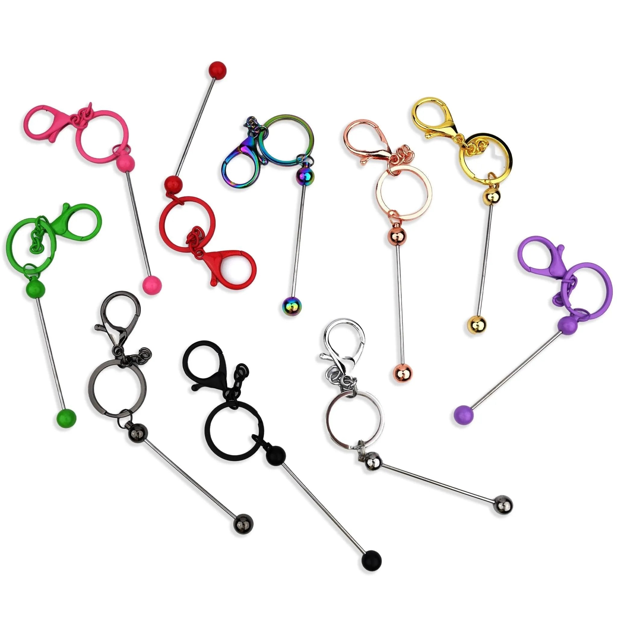 Keychain Bead-Able with Lobster Claw - Pink - DIY Craft Warehouse DIY Craft Warehouse