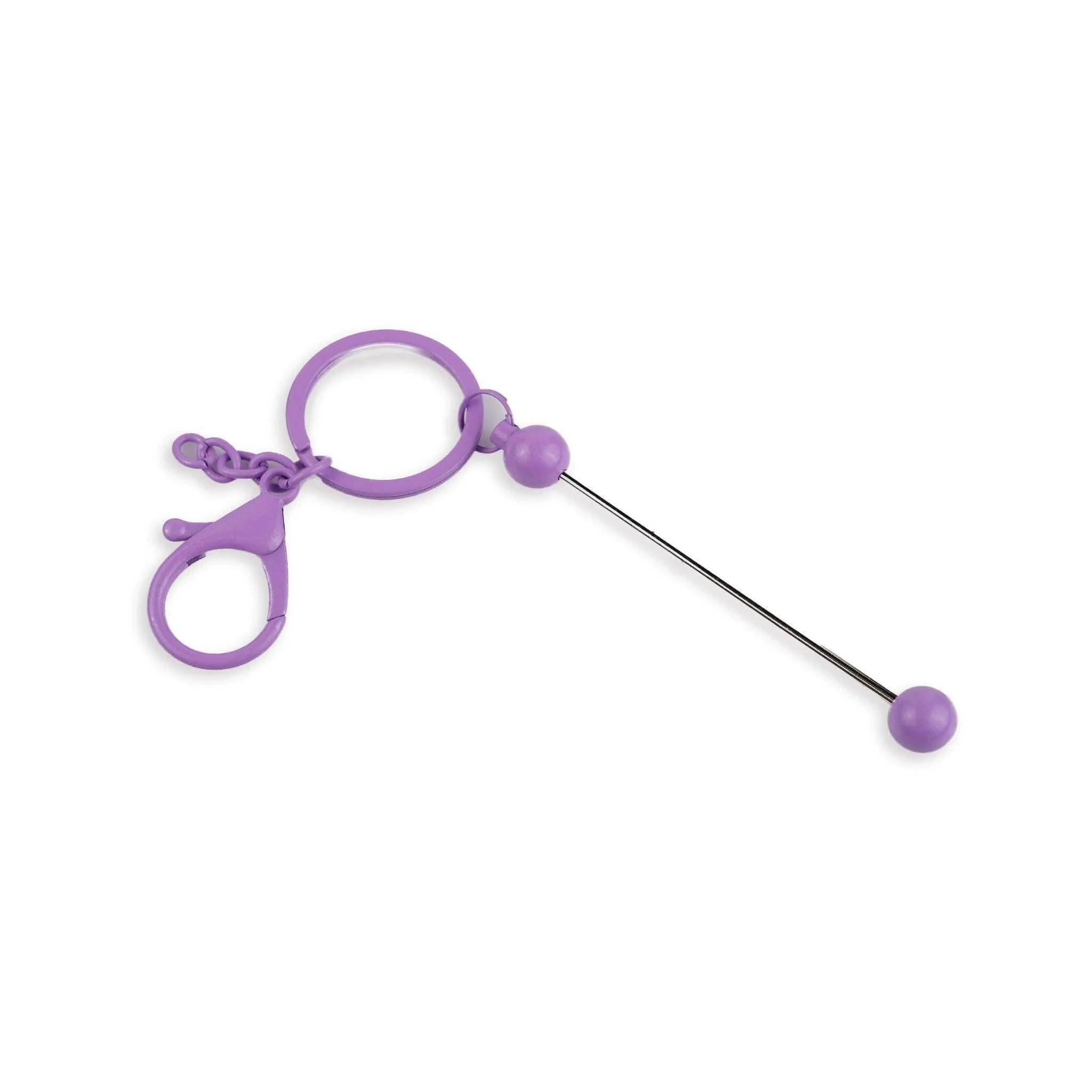 Keychain Bead-Able with Lobster Claw - Purple - DIY Craft Warehouse DIY Craft Warehouse