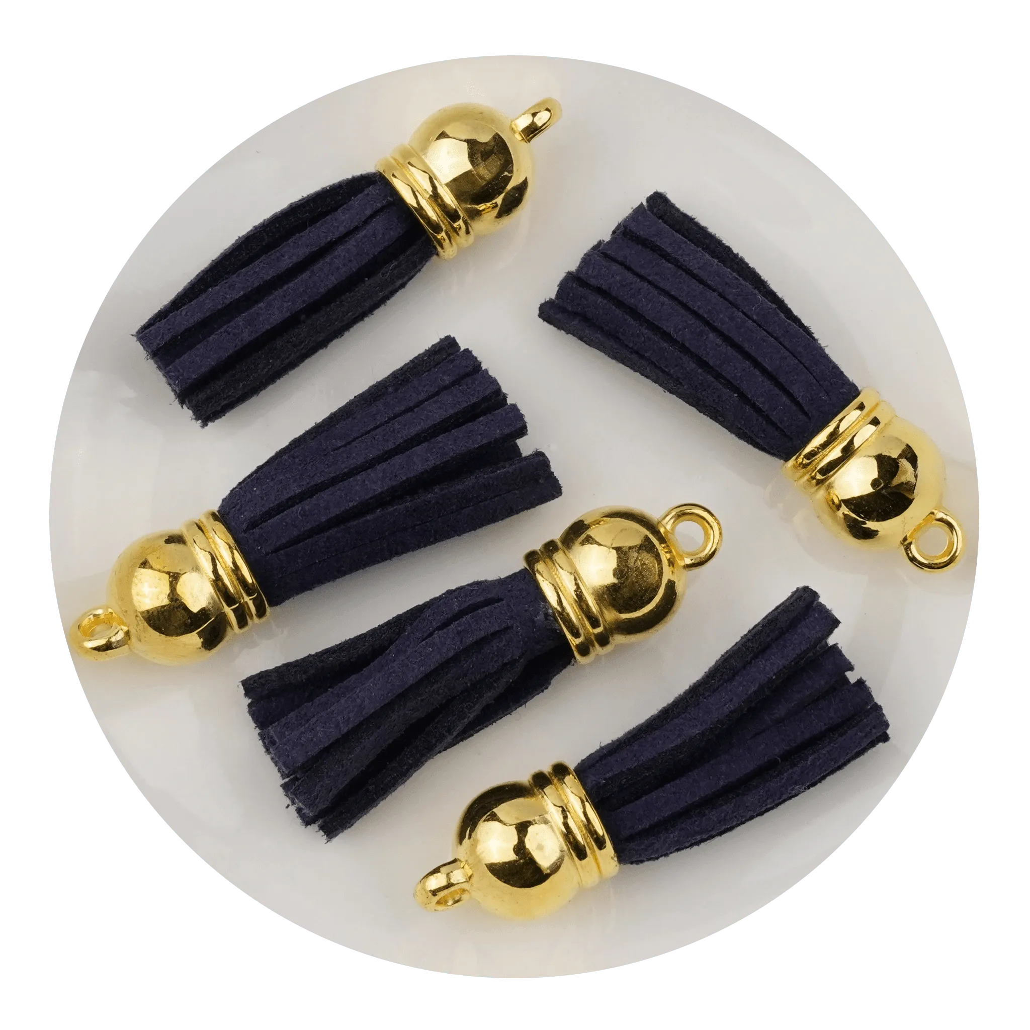 Keychain Tassel Gold Ring - Navy - DIY Craft Warehouse DIY Craft Warehouse