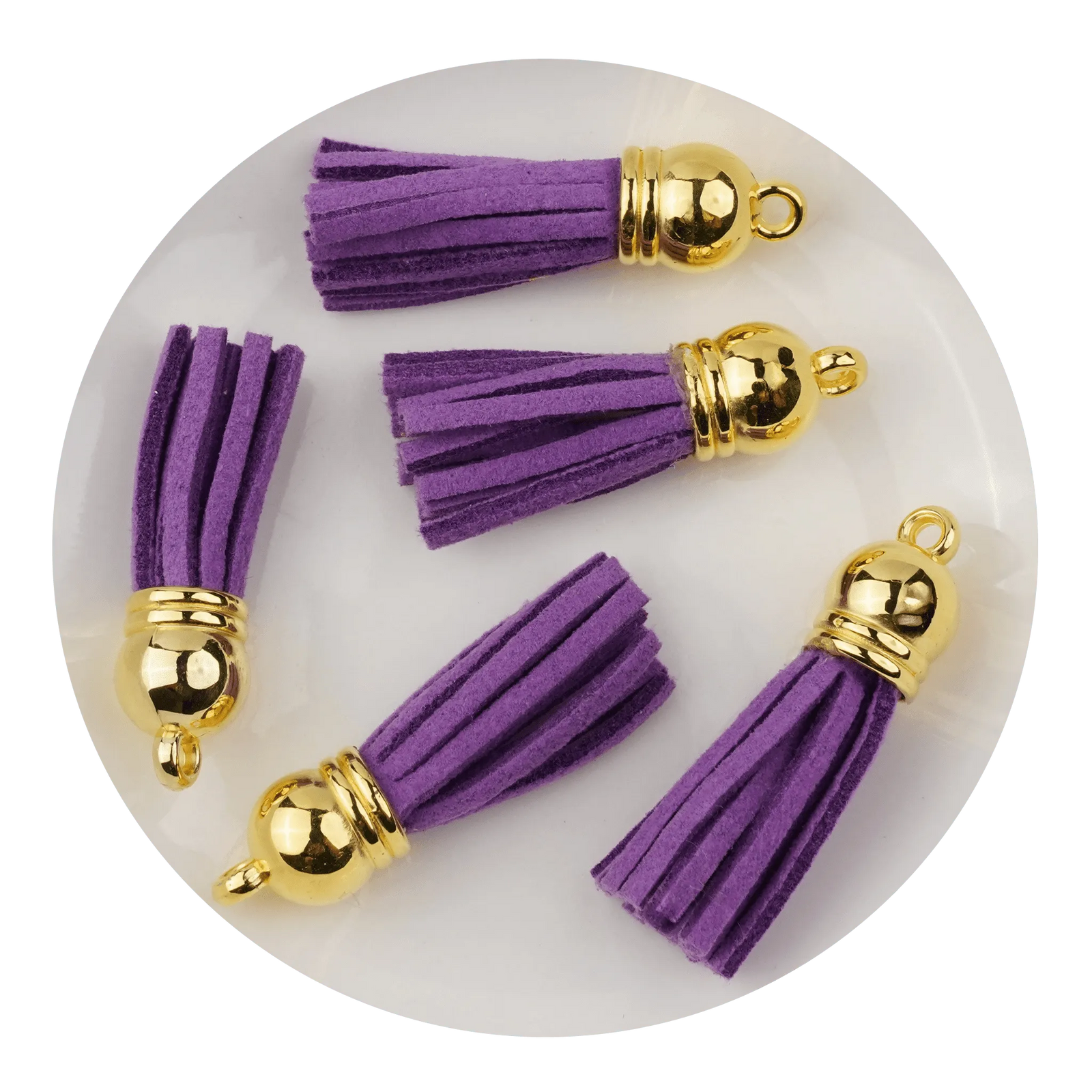 Keychain Tassel Gold Ring - Purple - DIY Craft Warehouse