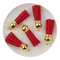 Keychain Tassel Gold Ring - Red - DIY Craft Warehouse DIY Craft Warehouse