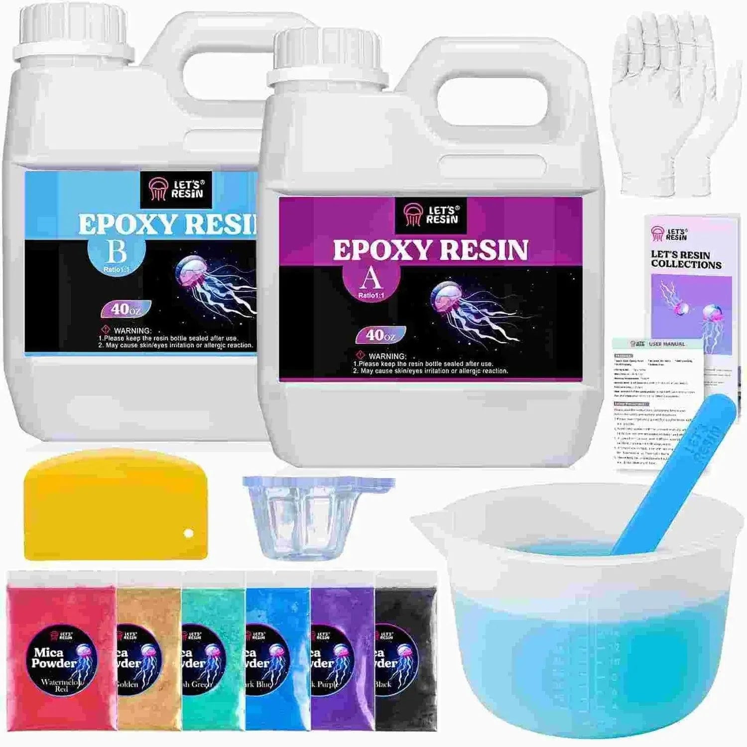 Let's Resin Epoxy Resin - 80 oz Bundle - DIY Craft Warehouse