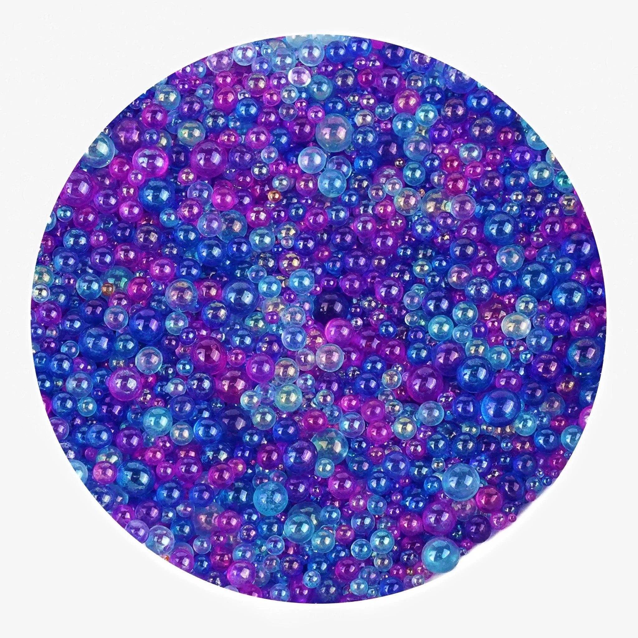Mini Bubble Beads Glass - Royal Blue Opal - DIY Craft Warehouse DIY Craft Warehouse