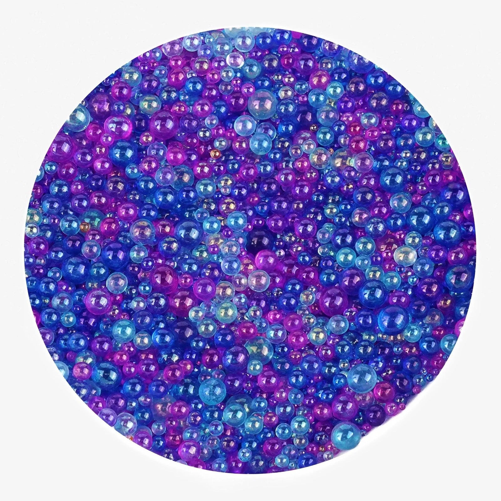 Mini Bubble Beads Glass - Royal Blue Opal - DIY Craft Warehouse