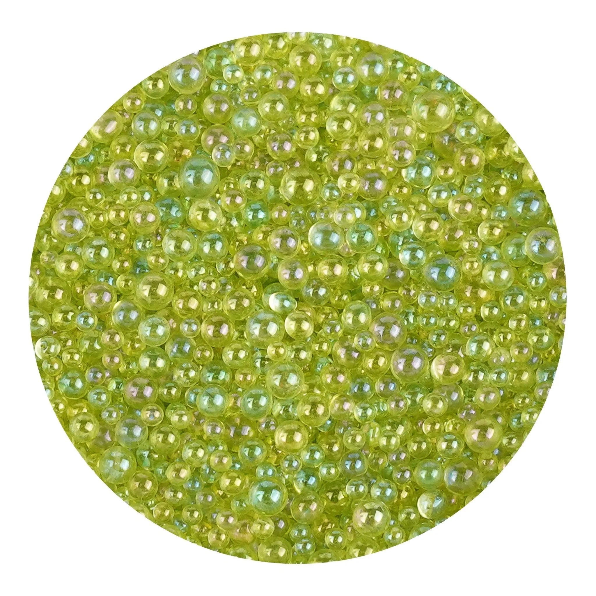 Mini Bubble Beads Glass- Lime - DIY Craft Warehouse DIY Craft Warehouse