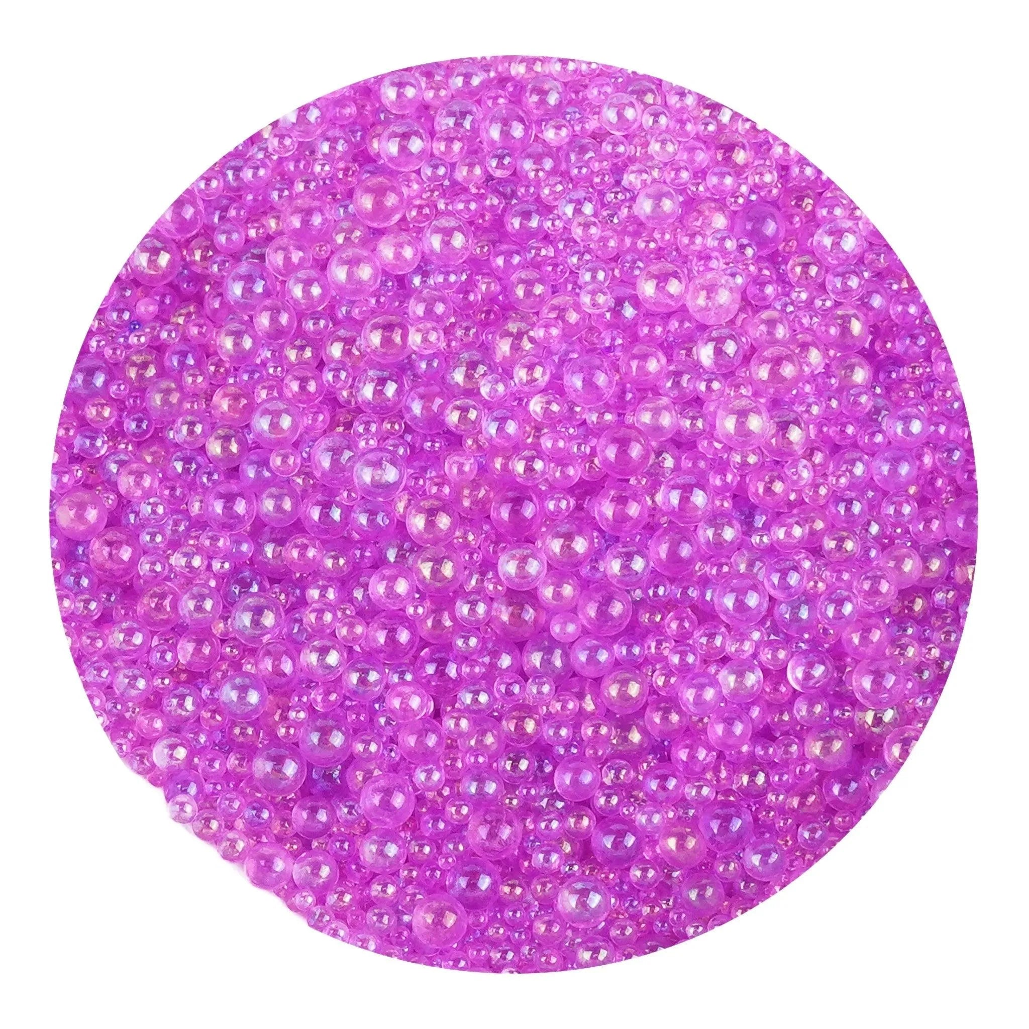 Mini Bubble Beads Glass - Fuchsia - DIY Craft Warehouse DIY Craft Warehouse