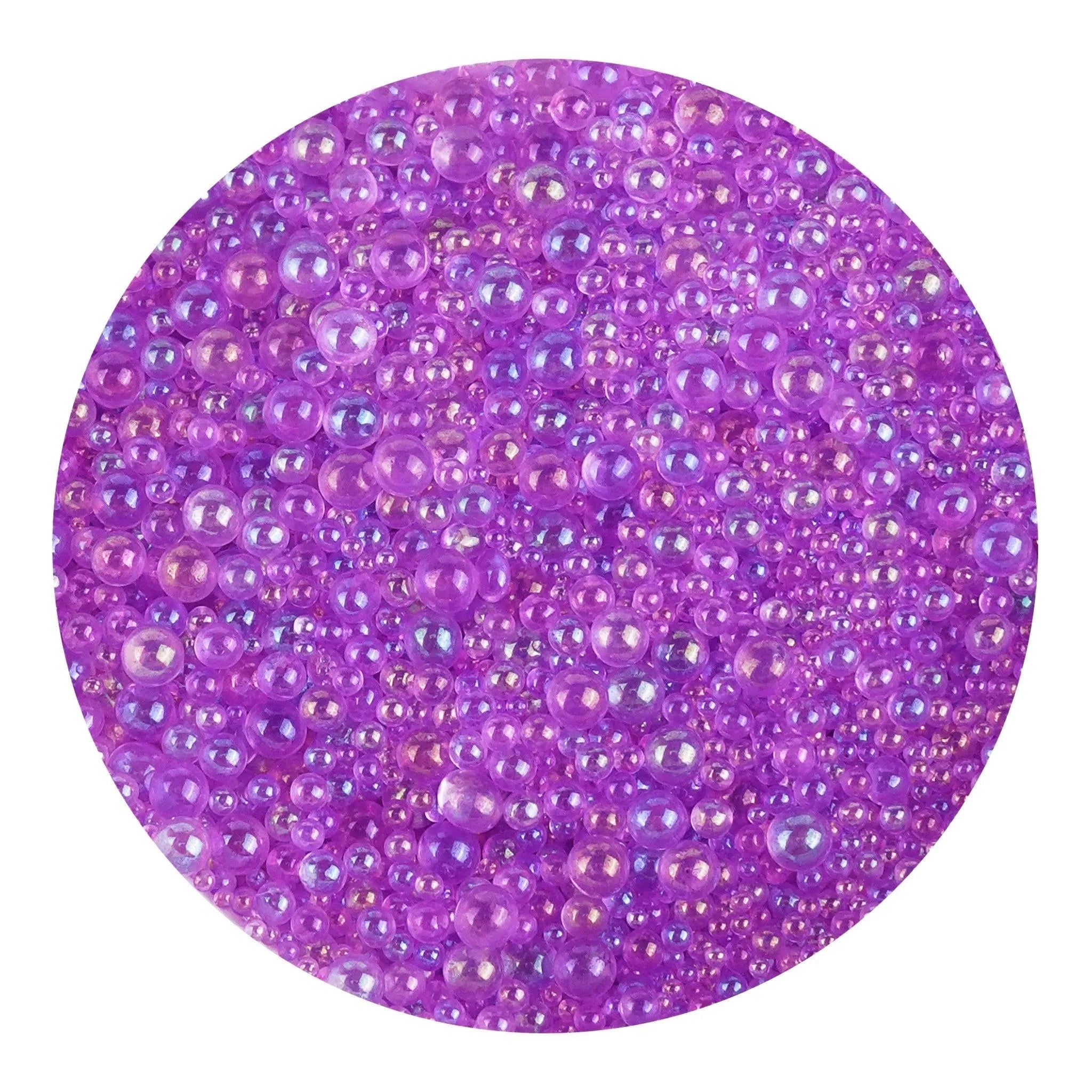 Mini Bubble Beads Glass - Purple - DIY Craft Warehouse DIY Craft Warehouse
