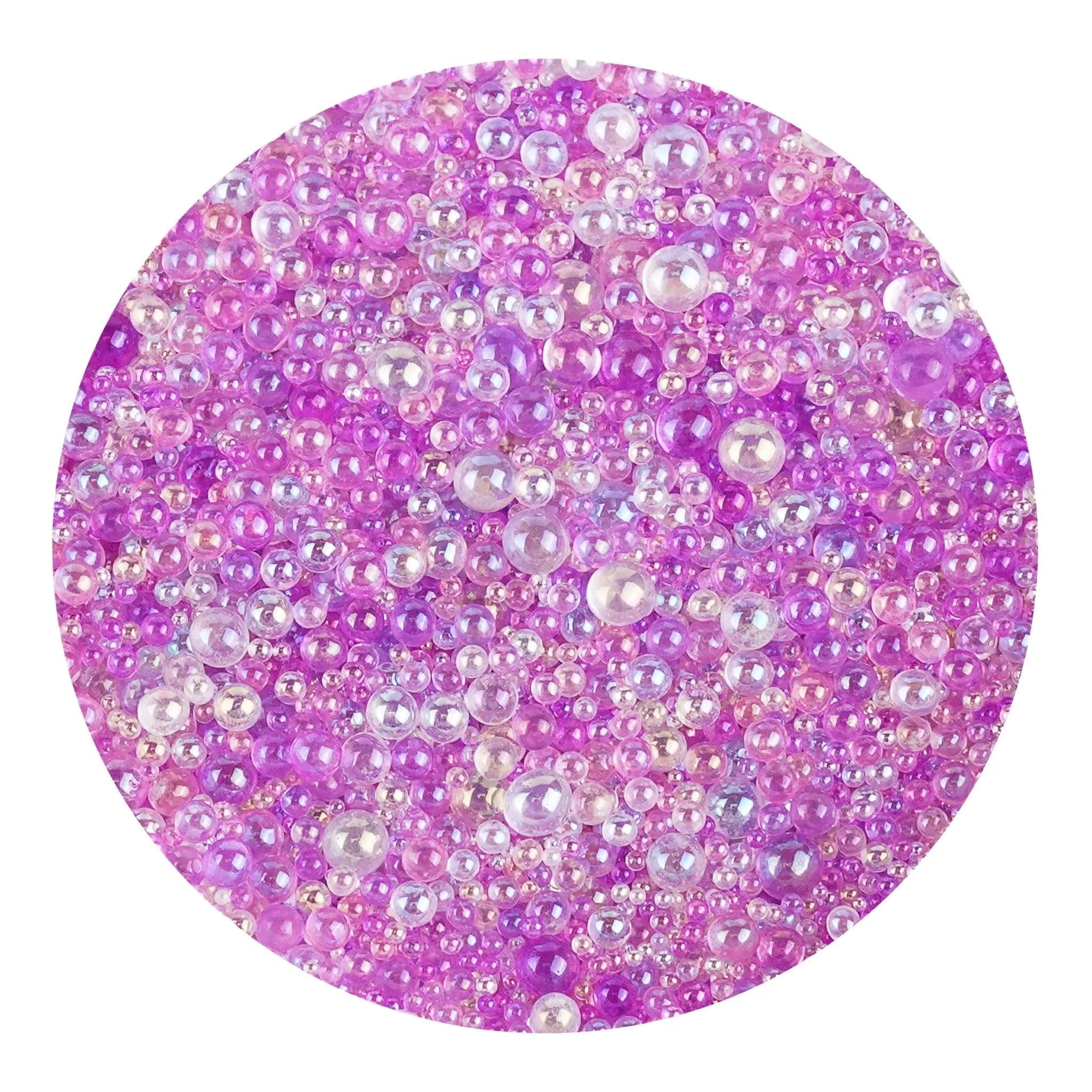 Mini Bubble Beads Glass - Purple Opal - DIY Craft Warehouse DIY Craft Warehouse