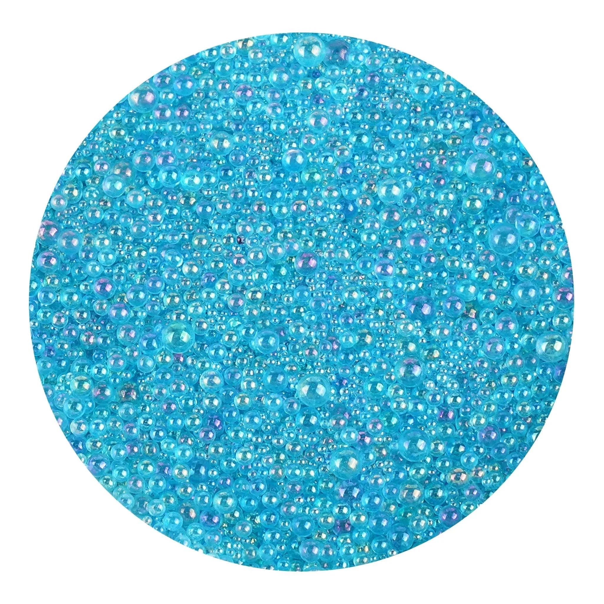 Mini Bubble Beads Glass - Sky Blue - DIY Craft Warehouse DIY Craft Warehouse