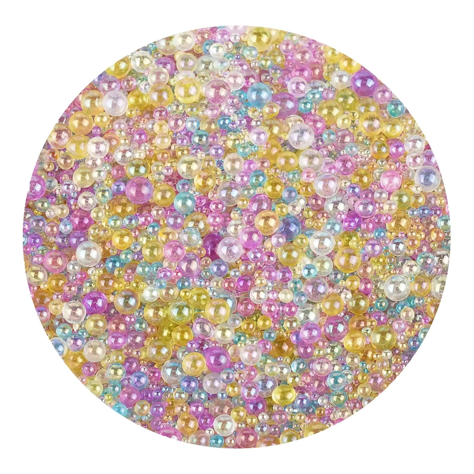 Mini Bubble Beads Glass - Pastel Opal - DIY Craft Warehouse