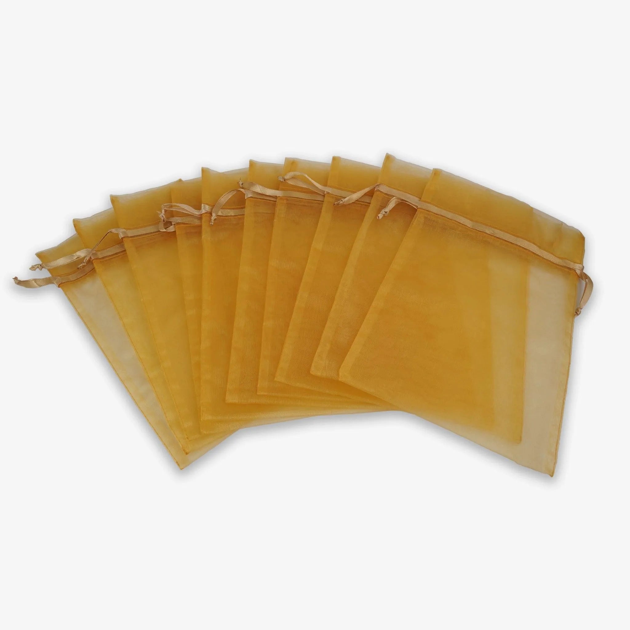Organza Bags - Gold - DIY Craft Warehouse DIY Craft Warehouse
