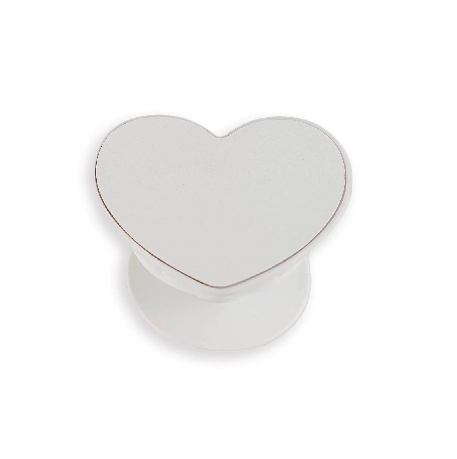 Phone Grip & Aluminum Insert - White Heart (5 Pieces) - DIY Craft Warehouse