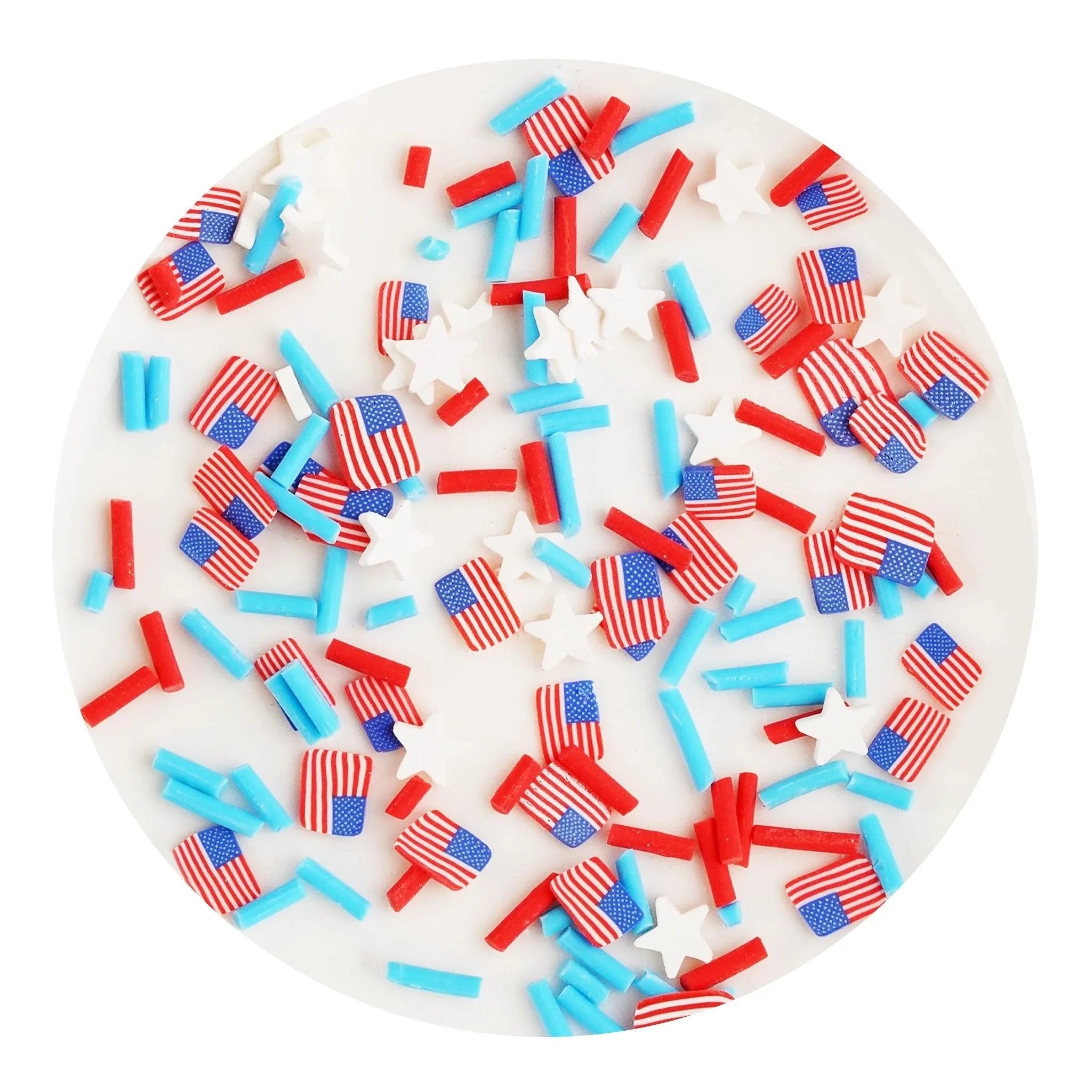 Poly Clay Slices - American Flag & Stars Sprinkles - DIY Craft Warehouse DIY Craft Warehouse