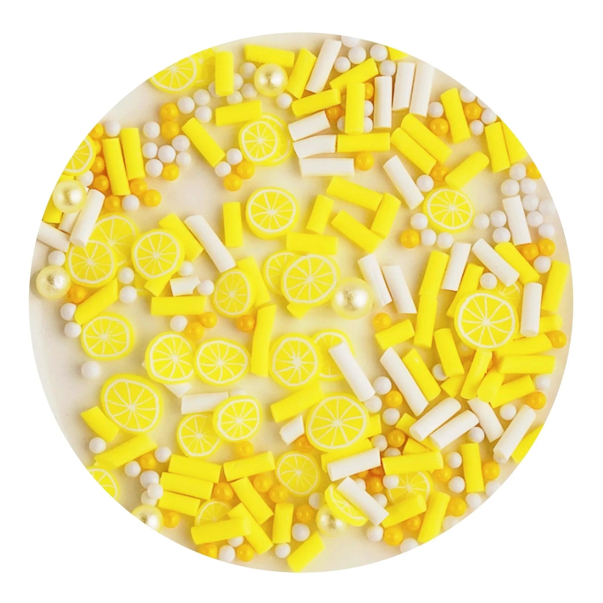 Poly Clay Slices - Lemon & Pearl Sprinkles - DIY Craft Warehouse DIY Craft Warehouse