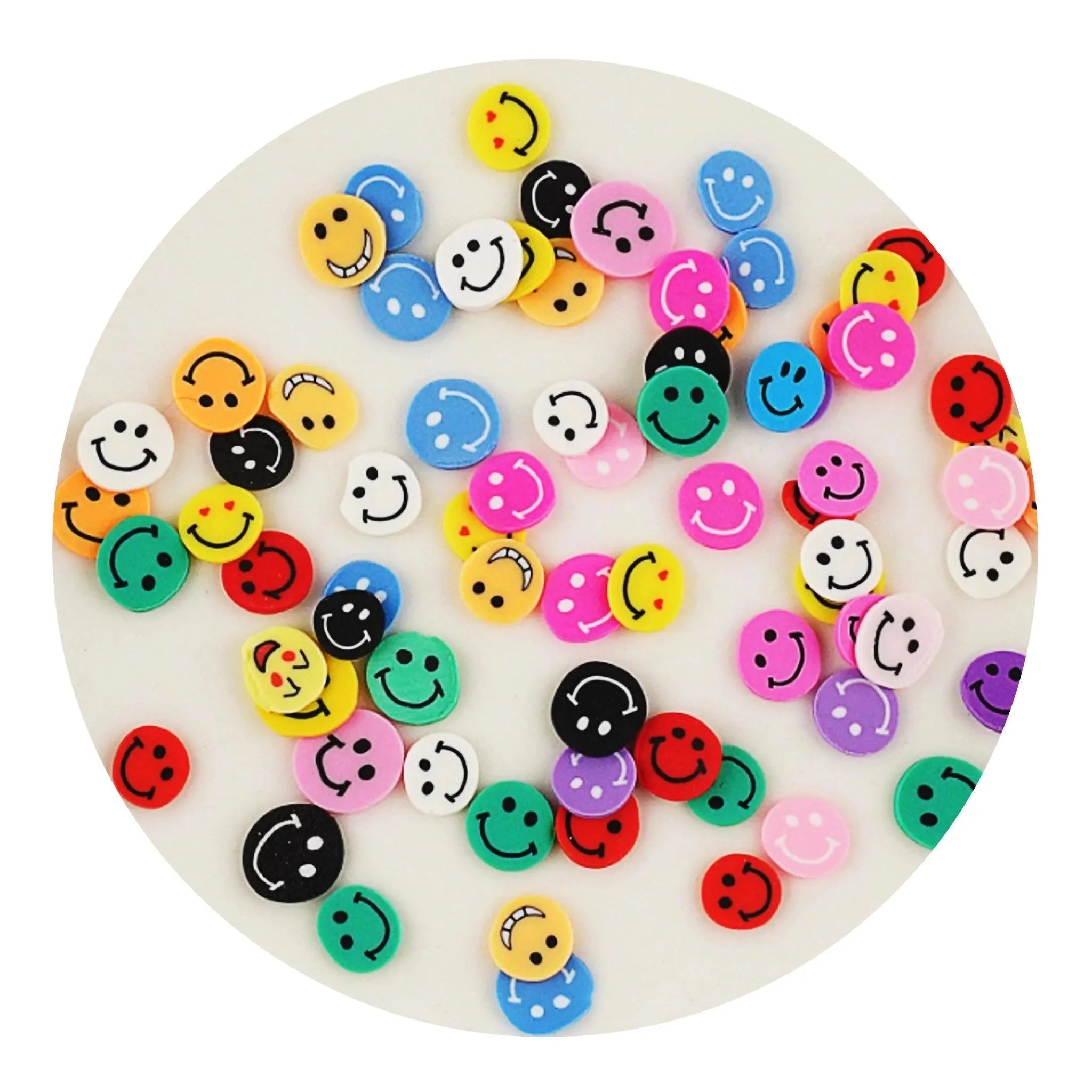 Poly Clay Slices - Rainbow Happy Faces - DIY Craft Warehouse DIY Craft Warehouse