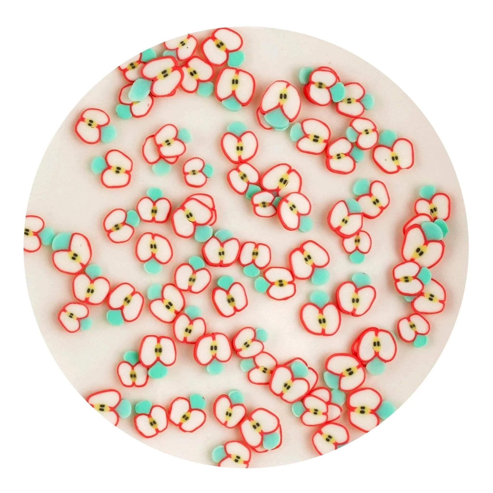 Poly Clay Slices - Red Apple Slices - DIY Craft Warehouse DIY Craft Warehouse