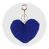 Pom Pom Heart Key Chain - Blue - DIY Craft Warehouse DIY Craft Warehouse