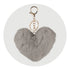 Pom Pom Heart Key Chain - Light Gray - DIY Craft Warehouse DIY Craft Warehouse