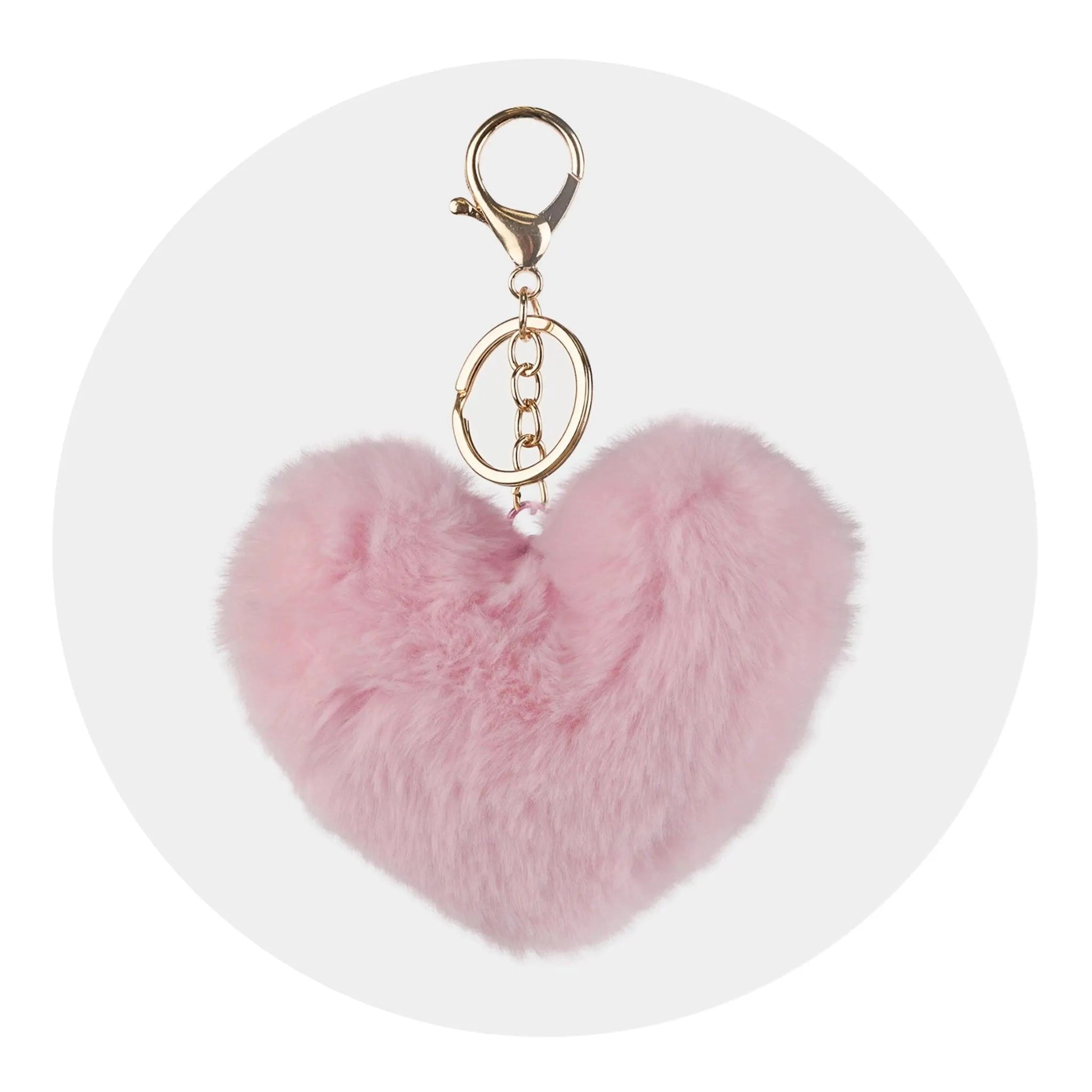 Pom Pom Heart Key Chain - Pink - DIY Craft Warehouse DIY Craft Warehouse
