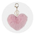 Pom Pom Heart Key Chain - Pink - DIY Craft Warehouse DIY Craft Warehouse