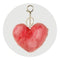 Pom Pom Heart Key Chain - Red & White Tie Dye - DIY Craft Warehouse DIY Craft Warehouse