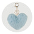 Pom Pom Heart Key Chain - Sky Blue - DIY Craft Warehouse DIY Craft Warehouse