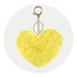 Pom Pom Heart Key Chain - Yellow - DIY Craft Warehouse DIY Craft Warehouse