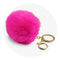Pom Pom Round Key Chain - Hot Pink - DIY Craft Warehouse DIY Craft Warehouse