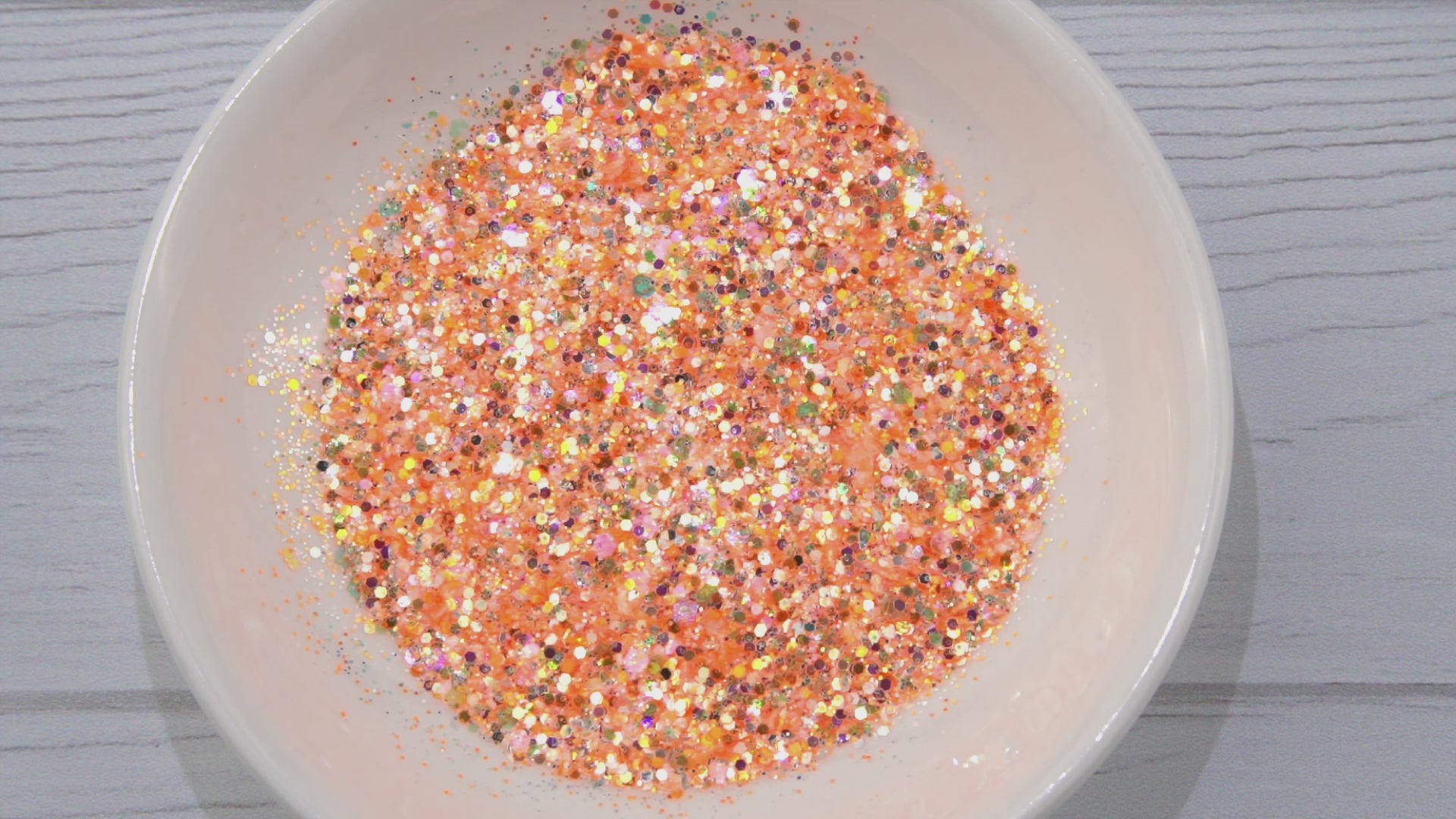 Chunky Glitter Rainbow Iridescent - Mango Tango. DIY Craft Warehouse
