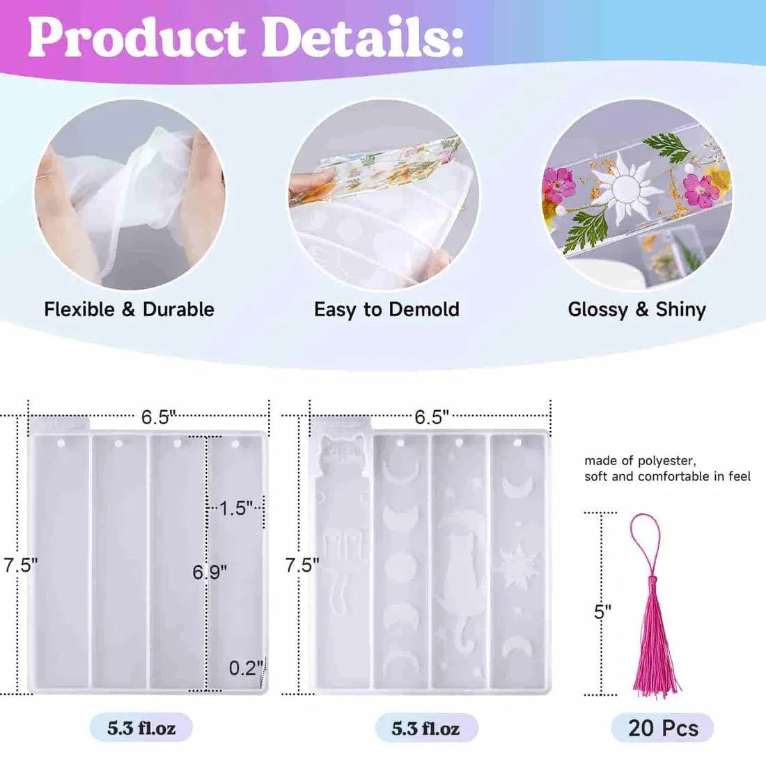 Resin Silicone Mold - Blank & Cat Bookmark - DIY Craft Warehouse DIY Craft Warehouse