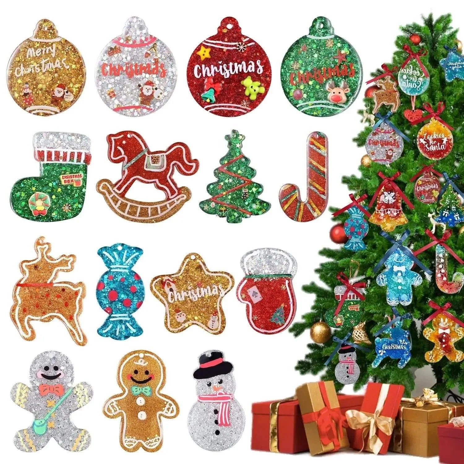 Resin Silicone Mold - Christmas Ornament Holiday Shapes - DIY Craft Warehouse DIY Craft Warehouse