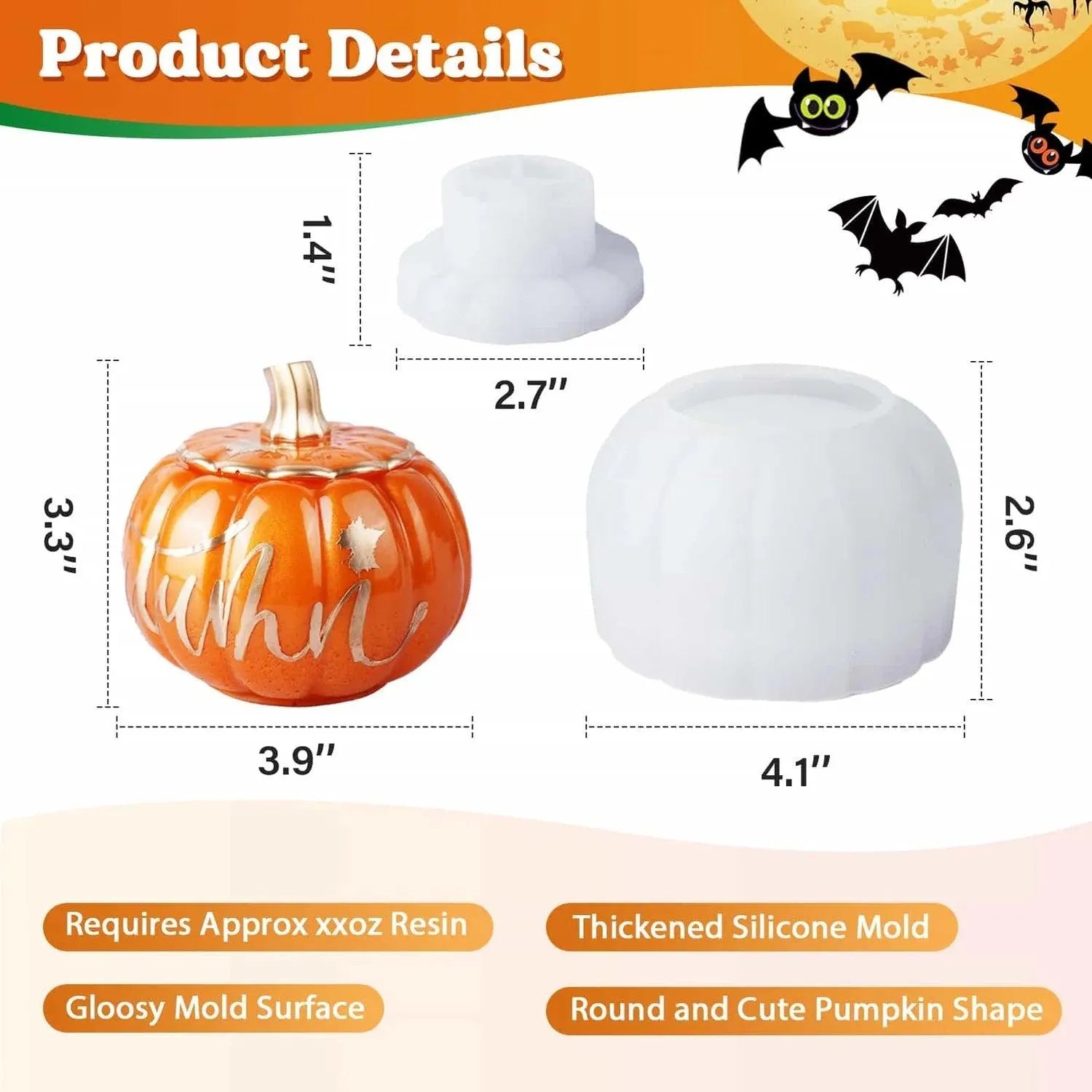 Resin Silicone Mold - Pumpkin Jar - DIY Craft Warehouse DIY Craft Warehouse