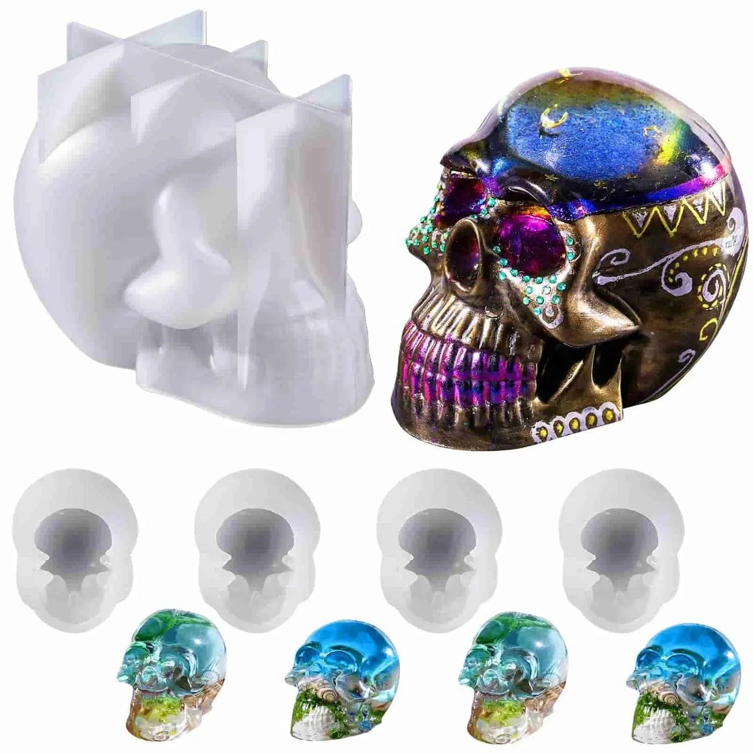 Resin Silicone Mold - Skull Large & Little - DIY Craft Warehouse DIY Craft Warehouse
