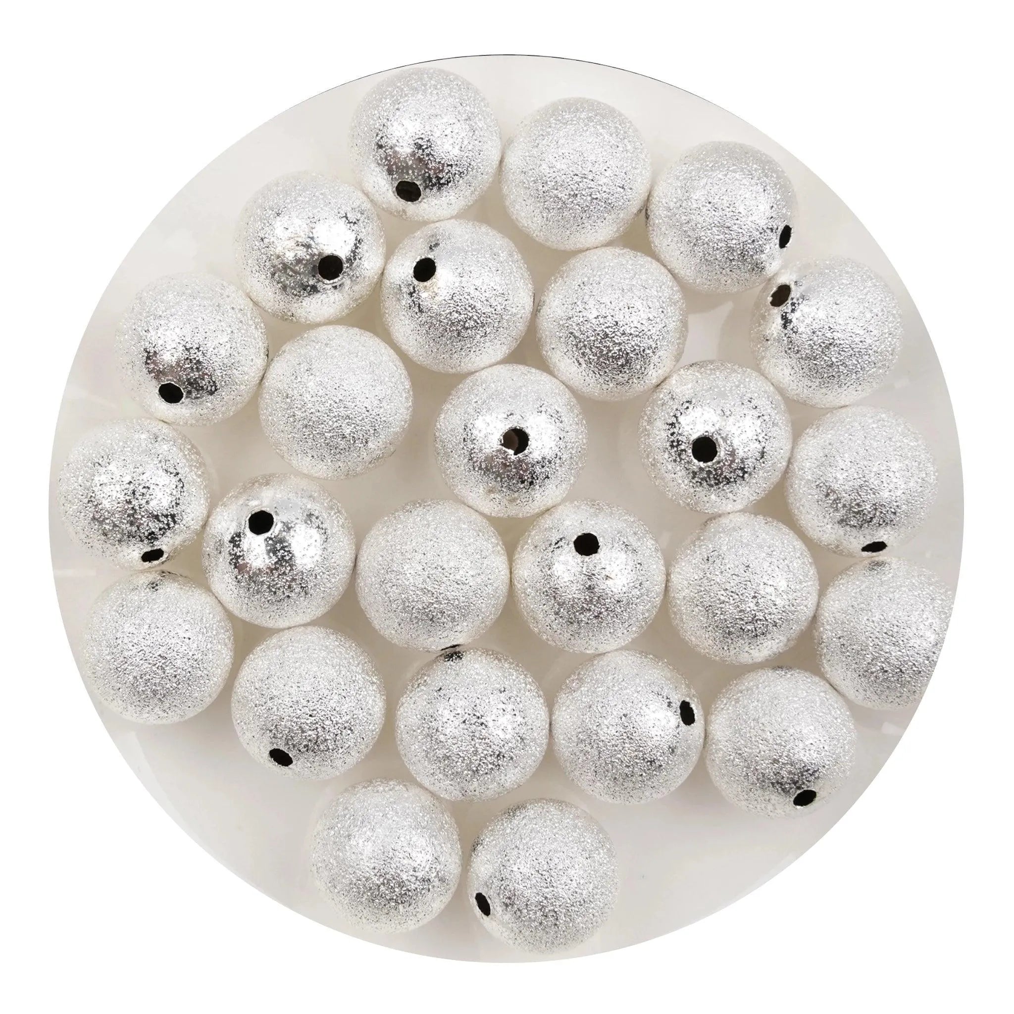 Round String Bead Brushed Metal - Silver - DIY Craft Warehouse DIY Craft Warehouse