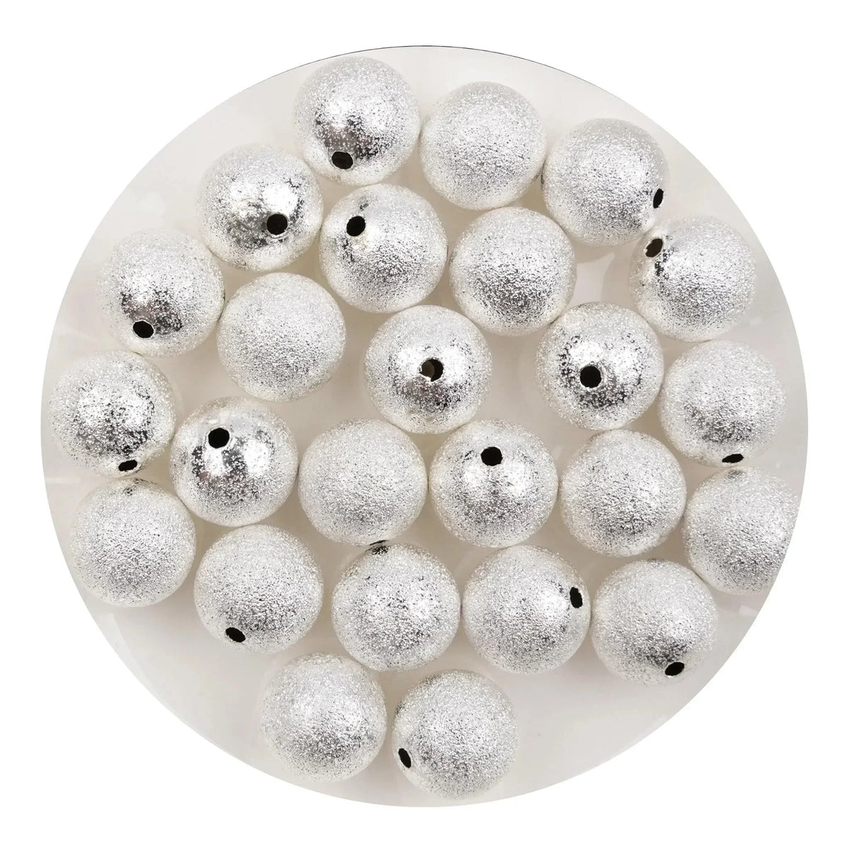 Makerbead String Round String Bead Brushed Metal - Silver (5 Beads - 12mm) | Bulk Prices ...