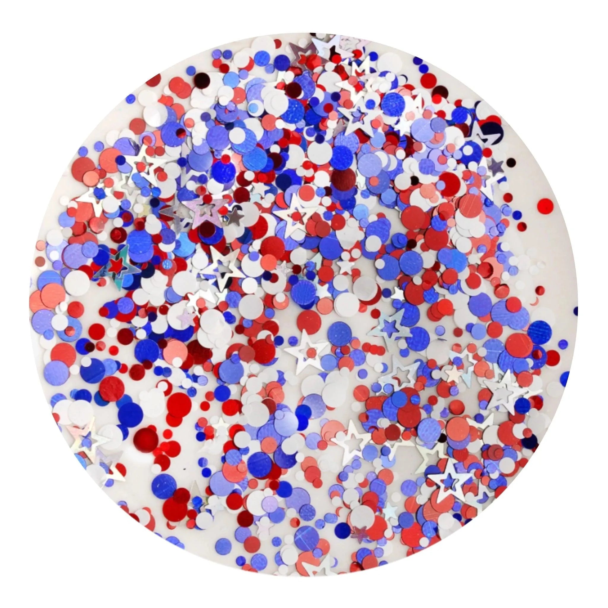 Shaped Glitter Americana - Stars & Dots - DIY Craft Warehouse DIY Craft Warehouse