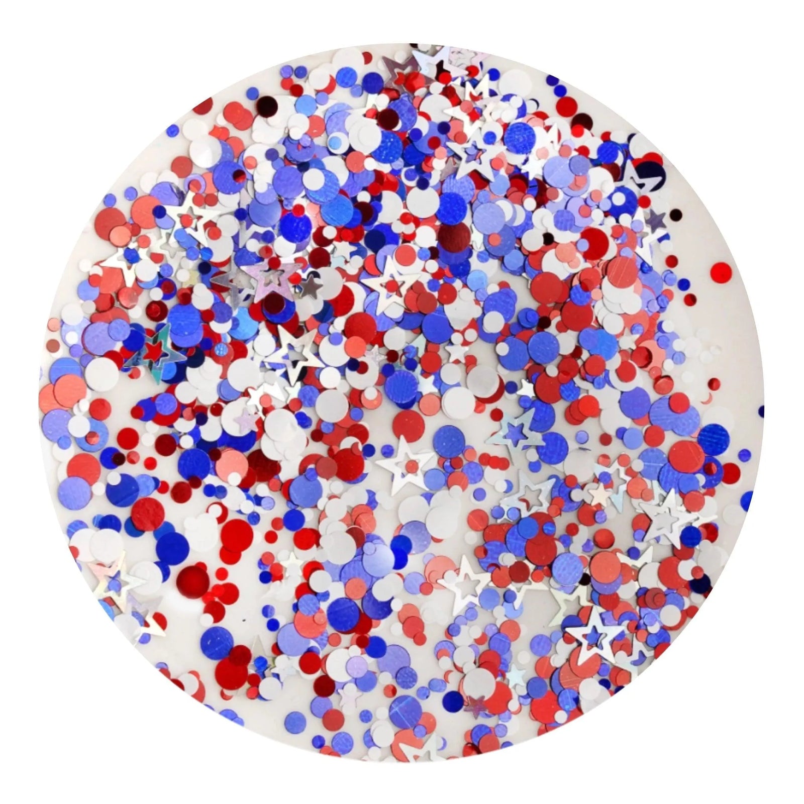 Shaped Glitter Americana - Stars & Dots - DIY Craft Warehouse