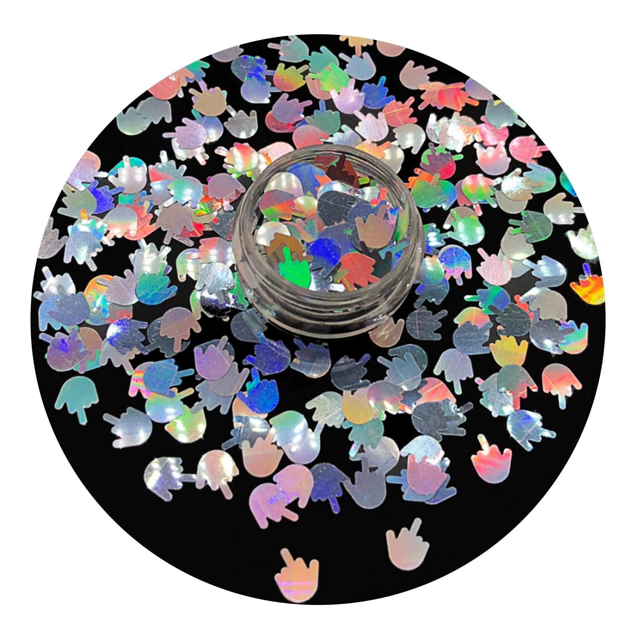 Shaped Glitter Classic - Middle Finger - DIY Craft Warehouse DIY Craft Warehouse