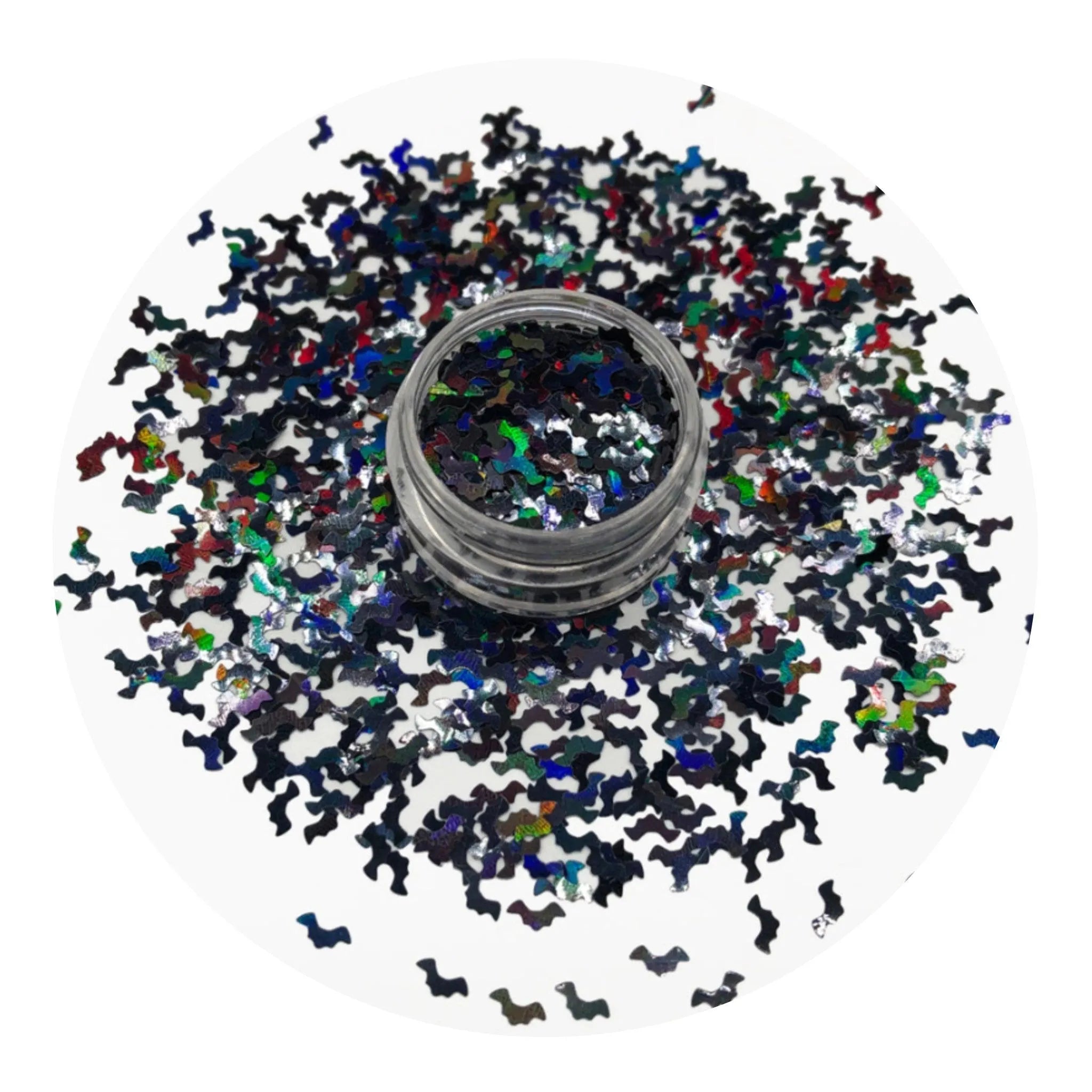 Shaped Glitter Halloween - Bat Black Small - DIY Craft Warehouse DIY Craft Warehouse