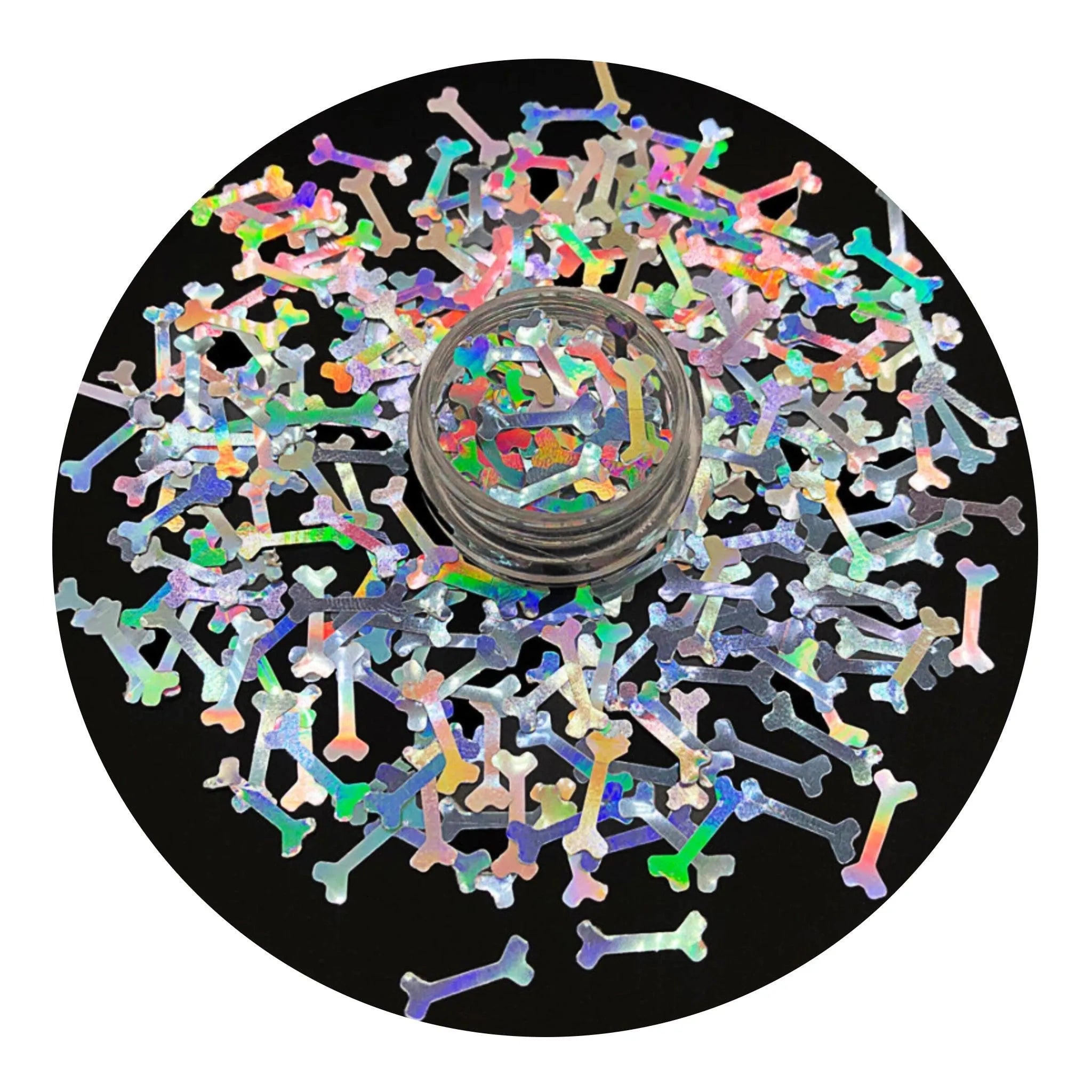 Shaped Glitter Halloween - Bone Holographic - DIY Craft Warehouse DIY Craft Warehouse