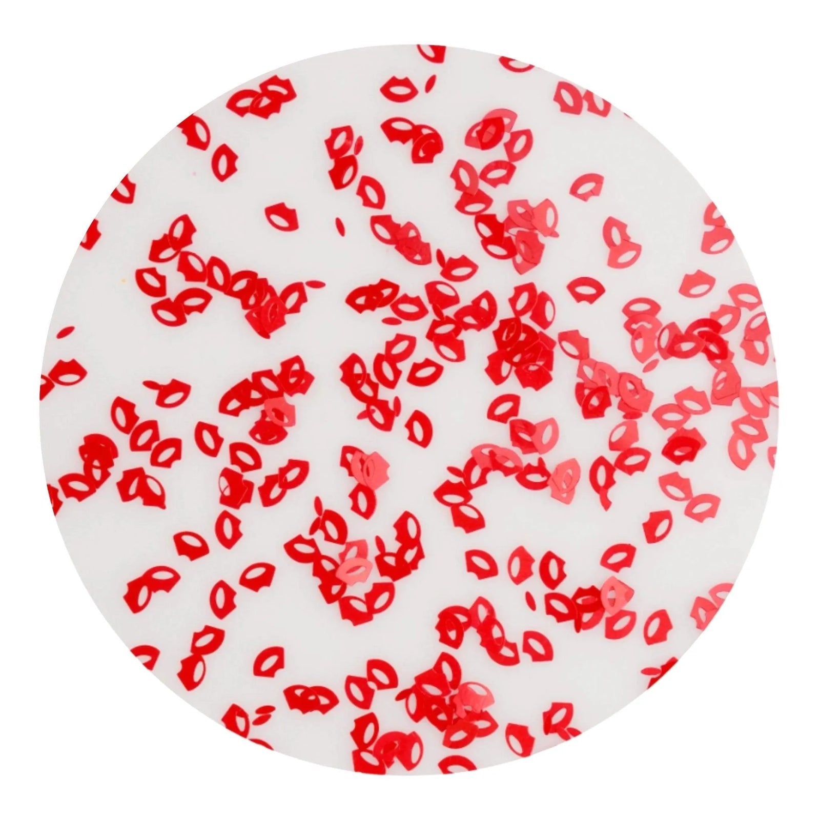 Shaped Glitter Valentine - Lips Red - DIY Craft Warehouse