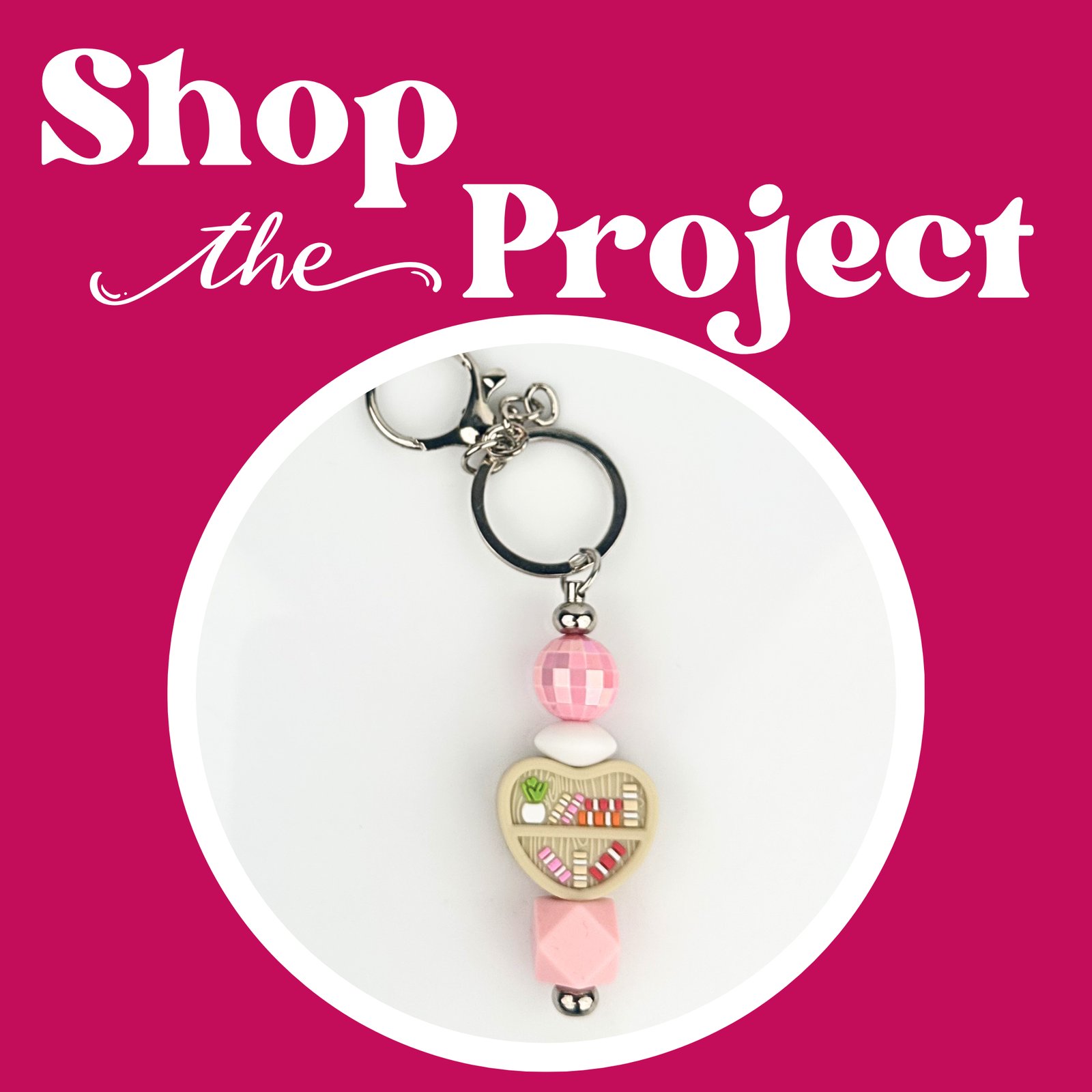 Heart Bookshelf Beaded Keychain Kit (Makes 5)