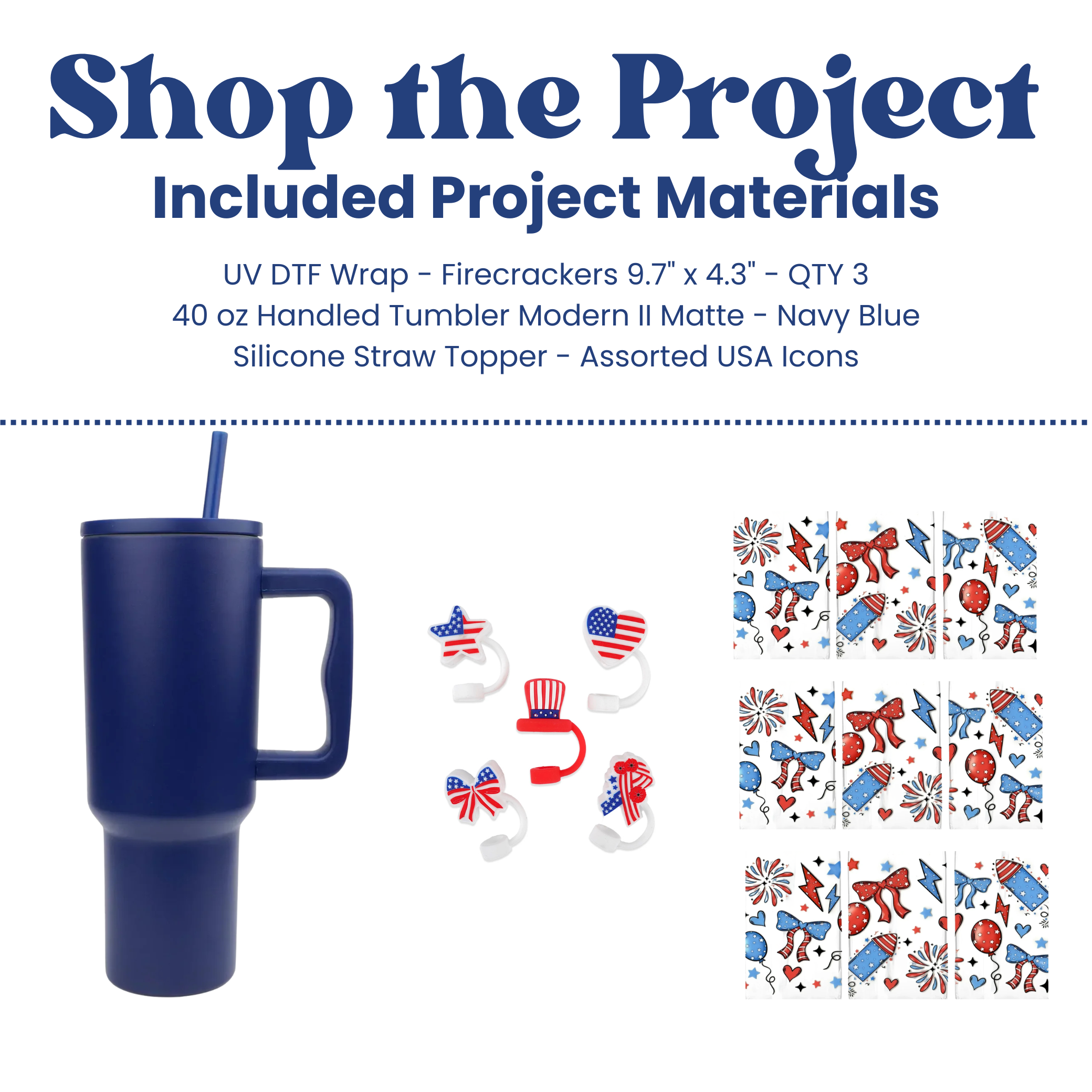 Firecracker 40 oz Handled Tumbler Kit (Makes 1)