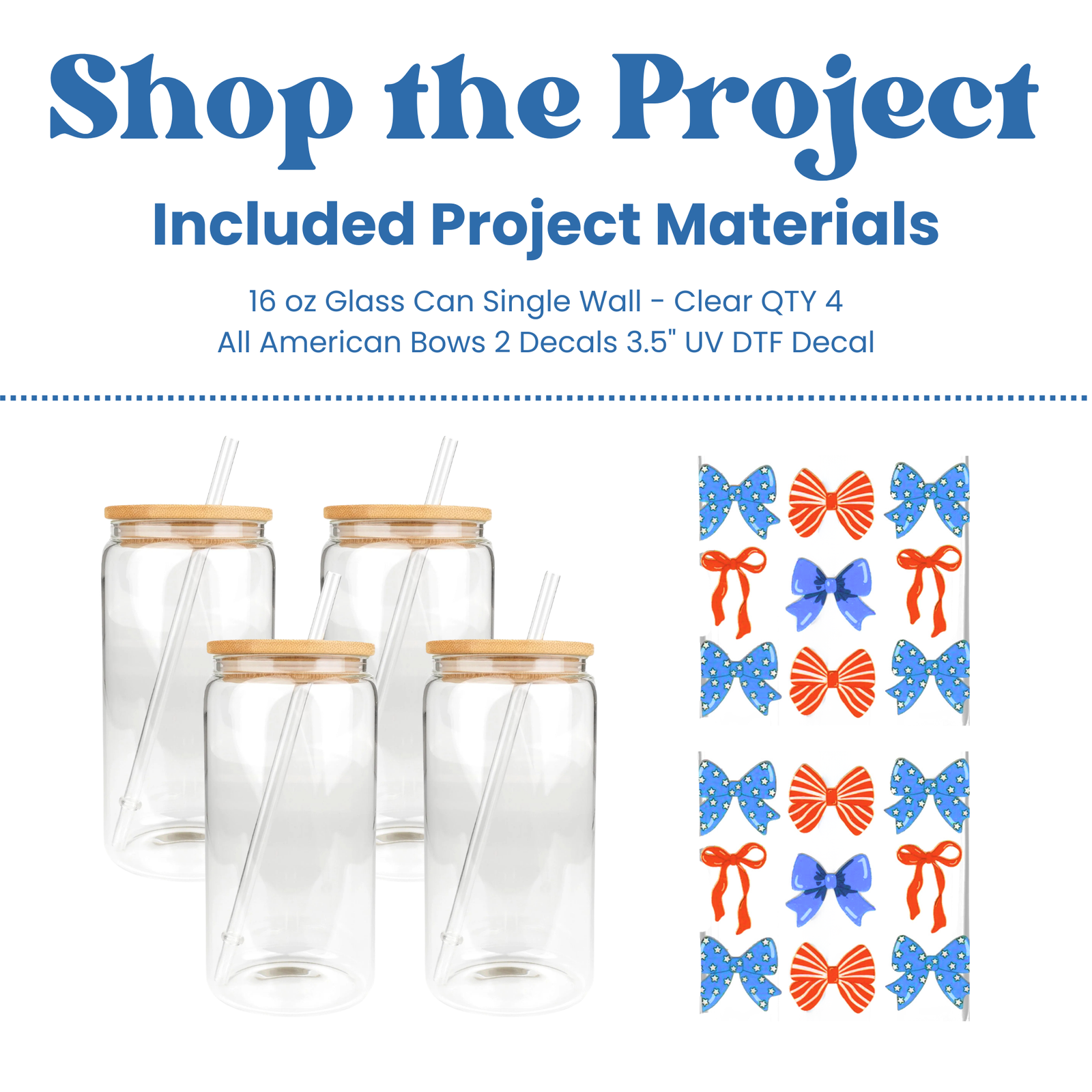 All American Bows Glass Can Kit (Makes 4)
