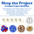 Blue Gingham Round Beaded Keychain Kit (Makes 5)