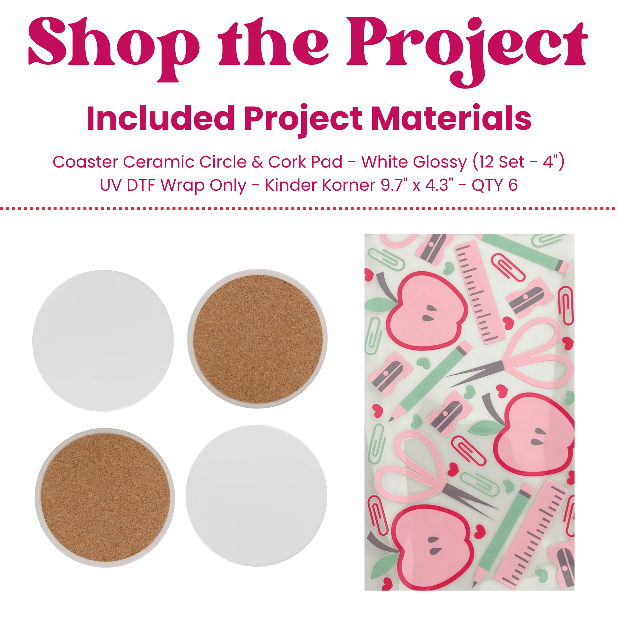 Image of Kinder Korner Ceramic Coaster Kit (Makes 12) sold at Master Maker Crafts. Wholesale prices and fast shipping.