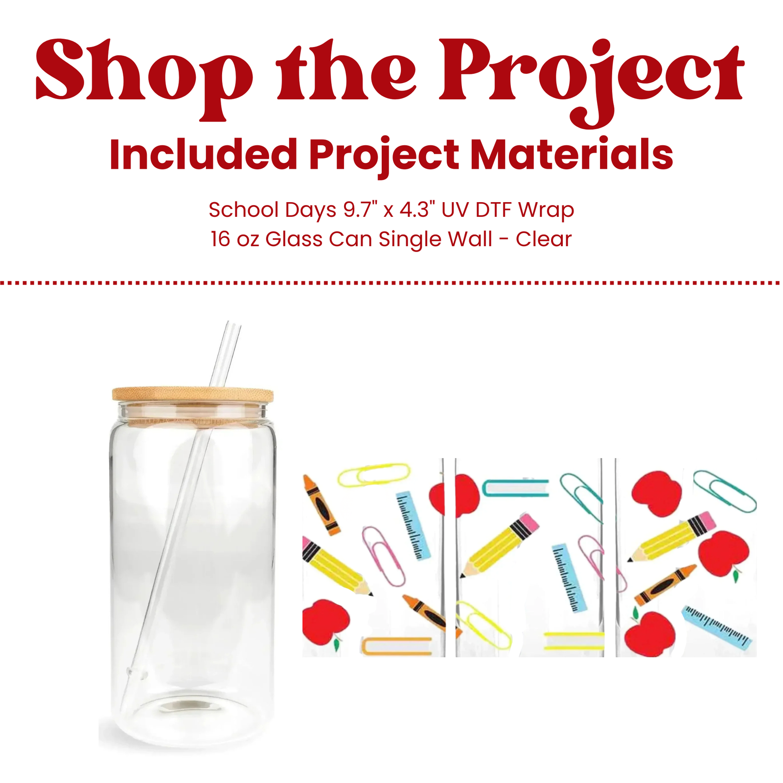 School Days Glass Can Kit (Makes 1)